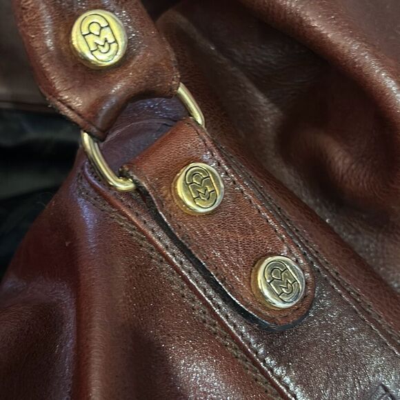 Marino Orlandi Italian brown leather travel bag continental large - Picture 7 of 7